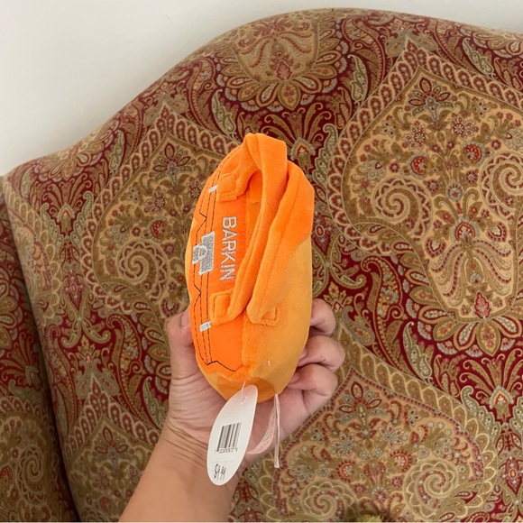 HAUTE DIGGITY DOG ORANGE BARKIN BAG DOG TOY NWT - Picture 9 of 9